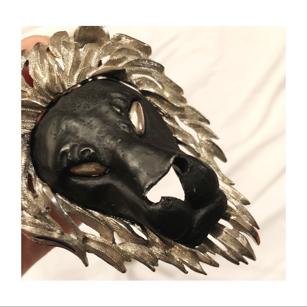 Vintage 70s Lion Luca Razza Necklace